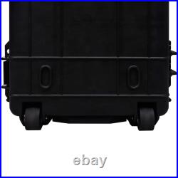 Gun Case Waterproof Plastic Molded Gun Carrying Case Storage Box Trolly vidaXL v