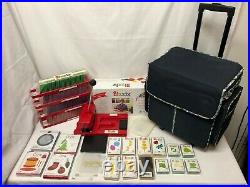 HUGE LOT of Sizzix Die Cutter, 100's of Dies, Wheeled Carry/Storage Tote Case