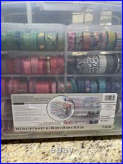 HUGE WASHI TAPE LOT Rolls For Crafts Planner Scrapbook With Carry Case