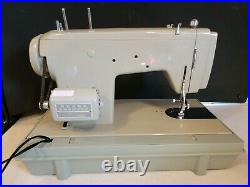 Heavy Duty Vtg Sears Kenmore Model 1303 Sewing Machine with Carry Case & Manual