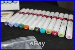 Huge 370 Copic Marker Lot Color Guides Extras Stands Carrying Case + More