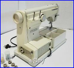 Husqvarna Viking 6020 Sewing Machine withCarrying Case Cambers Needle Many Extras