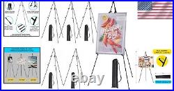 Instant Setup 6-Pack Folding Art Easels with Carrying Bag Multi-Functional