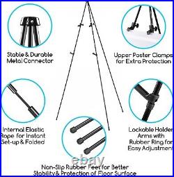 Instant Setup 6-Pack Folding Art Easels with Carrying Bag Multi-Functional