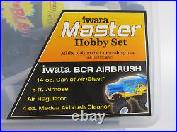 Iwata R2100 Master Hobby Set withBCR Airbrush Air Blast/Airhose/Regulator/Cleaner