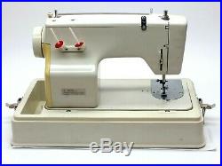 JC Penny Mechanical Sewing Machine Model 6701 With Carrying Case Tested