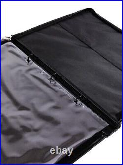 Jakar Black Portfolio Hard Carry Case Ring Binder Project Art Work Plans Folder