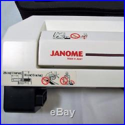 Janome Horizon Sewing Machine MC12000 embroidery arm with carry case