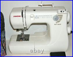 Janome JEM GOLD 660 Portable Sewing / Quilting Machine with Carrying Case WORKS
