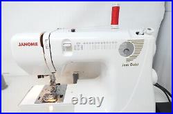 Janome Jem Gold 660 Sewing Machine Auto Threader & Acrylic Extension Table NICE