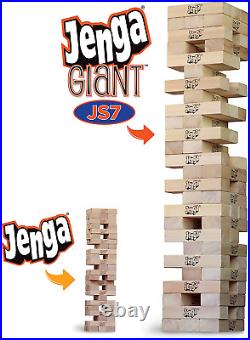 Jenga Giant Premium Hardwood Game Precision Crafted with Heavy Duty Carry Bag