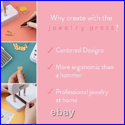 Jewelry Press Kit Machine, Includes 1 Jewelry Press, 34 Metal Stamps, Carrying