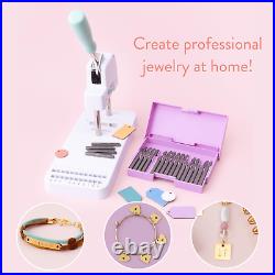 Jewelry Press Kit Machine, Includes 1 Jewelry Press, 34 Metal Stamps, Carrying