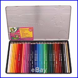 Jolly Supersticks Premium European Colored Pencils with Tin Carrying Case Set