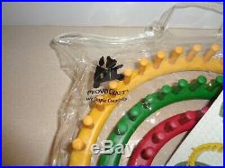 KNIFTY KNITTER ROUND LOOM SERIES PROVO CRAFT 3 ring SET w /carrying case