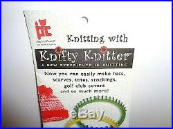 KNIFTY KNITTER ROUND LOOM SERIES PROVO CRAFT 3 ring SET w /carrying case