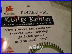 Knifty Knitter 4 rings looms- needle- pick- w /carrying case Provo Craft