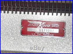 KnitKing Model 4500 Vintage Knitting Machine + Carrying Case British Made