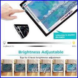 LUXJOYFUL Wireless Rechargeable A3 LED Light Pad with A3-Black+Padded case