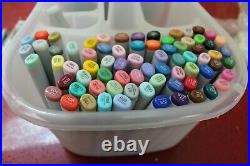 Large Copic Pen Collection With Refills, Nibs, Opaque White Paint, Carrying Case