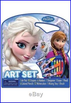 Large Disney Frozen Character Art Tote Activity Set Craft Portable Carrying Case