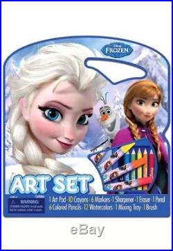 Large Disney Frozen Character Art Tote Activity Set Craft Portable Carrying Case
