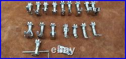Large lot of presser feet for Bernina 930 sewing machine with Record Case