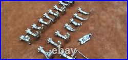 Large lot of presser feet for Bernina 930 sewing machine with Record Case