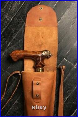 Leather- Cane best Brown Bag For Walking Stick Storage Walking Cane Case Cover