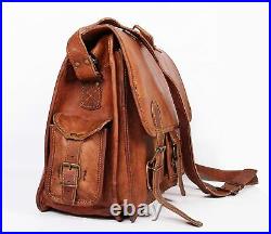 Leather Handmade Briefcase Messenger Laptop Computer Office Satchel Brown Bag4