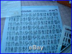 Letraset numbers symbols letters and carrying case large collection VGC