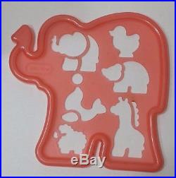 Little Tikes 6 Stencils and Carrying Case Craft Elephant Dinosaur Tractor