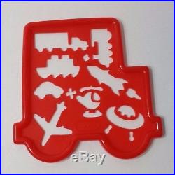 Little Tikes 6 Stencils and Carrying Case Craft Elephant Dinosaur Tractor