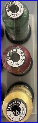 Lot 30 FLORIANI Embroidery Thread Spools 1100 Yards Each New Carrying Case Box