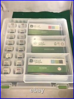 Lot of 18 Cricut Imagine Cartridges 18 Booklets & Carrying Case Link Status Unkn