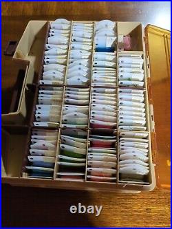 Lot of 360 Numbered DMC Embrodery Thread Floss Carded & Skeins In Carry Case