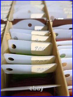 Lot of 360 Numbered DMC Embrodery Thread Floss Carded & Skeins In Carry Case