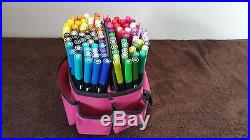 Lot of 97 Tombow ABT Dual-End Art Pens Marker Acid Free with Carrying Case Used