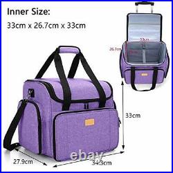 Luxja Sewing Machine Bag with Detachable Dolly, Carry Case for Sewing Machine