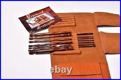 Luxury Handcrafted Rosewood Crochet Hook Set in Leather Case Sizes US E to P