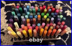 Marvy Uchida Le Plume II Dual Ended Markers Set of 108 w Stand Carrying Case