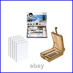 Master Artist Oil Paint Set Includes Wood Art Supply Carrying Case Sketchbox