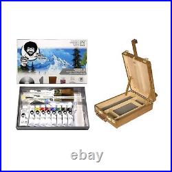 Master Artist Oil Paint Set includes Wood Art Supply Carrying Case Sketchbox