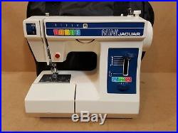 Mini Jaguar Compact Free Arm Sewing Machine With Instructions & Carry Case