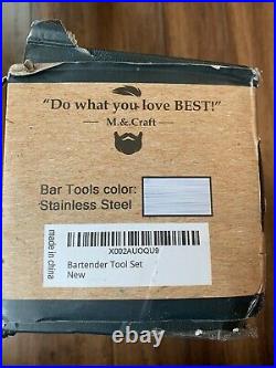 Mixology & Craft 17PC Bartender Travel Kit Bag with Bar Tools