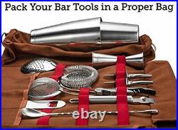 Mixology & Craft Travel Bartender Kit Bag Professional 17-piece Bar Tool