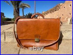 Moroccan Leather Briefcase, Lawyer Briefcase for Men, Handcrafted Leather Satche