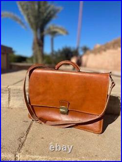 Moroccan Leather Briefcase, Lawyer Briefcase for Men, Handcrafted Leather Satche