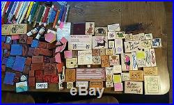 Mounted Rubber Stamp Lot And More Carrying Case Included Over 100 Pieces