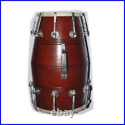 Musical Dholak Nut/Bolt Mango Wood Carry Bag Bolt Tuned Wedding Dholki for Bhaja